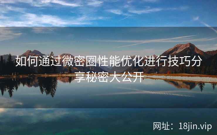 如何通过微密圈性能优化进行技巧分享秘密大公开