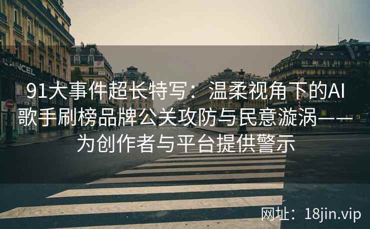 91大事件超长特写：温柔视角下的AI歌手刷榜品牌公关攻防与民意漩涡——为创作者与平台提供警示