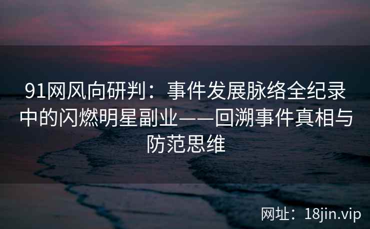 91网风向研判：事件发展脉络全纪录中的闪燃明星副业——回溯事件真相与防范思维